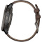 Смарт-годинник GARMIN Venu 2 Plus Slate Stainless Steel Bezel With Slate Case And Brown Leather Band (010-02496-15)