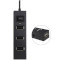USB хаб з вимикачами VOLTRONIC YT-HUB4-B Black