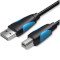 Кабель VENTION USB AM/BM 2м Black (VAS-A16-B200)