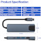 Порт-реплікатор PROLOGIX USB3.1 Type-C to HDMI+2xUSB3.0+USB-C PD+LAN (PR-WUC-103B)