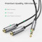 Сплиттер UGREEN AV123 3.5mm Headphone Audio Splitter Cable mini-jack 3.5мм - 2 x mini-jack 3.5мм 0.2м White (10780)