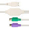 Адаптер POWERPLANT USB - 2хPS/2 0.3м (CA913183)