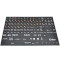 Наліпки на клавіатуру VOLTRONIC чорні з білими та помаранчевими літерами, EN/UA/RU (YT26158)