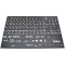 Наклейки на клавиатуру VOLTRONIC чёрные с белыми буквами, EN/UA/RU (YT26159)
