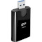 Кардридер SILICON POWER Combo SD/microSD USB3.2 Black (SPU3AT5REDEL300K)