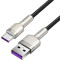 Кабель BASEUS Cafule Metal Data Cable USB to Type-C 66W 0.25м Black (CAKF000001)