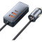Автомобильное зарядное устройство BASEUS Share Together PPS Fast Charging Car Charger with Extension Cord 120W Gray (CCBT-A0G)
