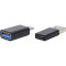Комплект адаптеров MAXXTER USB-A to USB-C + USB-C to USB-A (ACT-A-USB3-CMAF2)