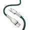 Кабель BASEUS Cafule Metal Data Cable Type-C to Type-C 100W 1м Green (CATJK-C06)