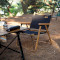 Стілець кемпінговий NATUREHIKE Outdoor Wooden Grain Aluminum Folding Chair Black (NH19Y002-D)
