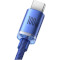 Кабель BASEUS Crystal Shine Series Fast Charging Data Cable USB to Type-C 100W 2м Blue (CAJY000503)