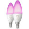 Комплект розумних ламп PHILIPS HUE White and Color Ambiance E14 5W 2000-6500K 2шт (929002294210)