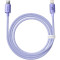 Кабель BASEUS Crystal Shine Series Fast Charging Data Cable Type-C to iP 20W 2м Purple (CAJY000305)