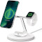 Беспроводное зарядное устройство BELKIN Boost Up Charge Pro 3-in-1 Wireless Charger with MagSafe 15W White (WIZ017VFWH)