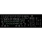 Наліпки на клавіатуру XOKO чорні із зеленими та білими літерами, EN/UA/RU, 109keys (XK-KB-STCK-BG)