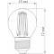 Лампочка LED VIDEX G45 E27 6W 3000K 220V (VL-G45F-06273)
