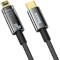 Кабель BASEUS Explorer Series Auto Power-Off Fast Charging Data Cable Type-C to IP 20W 2м Black (CATS000101)