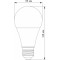 Лампочка LED TITANUM A65 E27 15W 3000K 220V (TLA6515273)