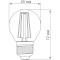 Лампочка LED TITANUM Filament G45 E27 4W 2200K 220V (TLFG4504272A)