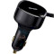 Автомобильное зарядное устройство BASEUS Enjoyment Retractable 2-in-1 C+L 30W Black w/2-in-1 cable (CGTX000001)