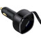 Автомобільний зарядний пристрій BASEUS Enjoyment Retractable 2-in-1 C+L 30W Black w/2-in-1 cable (CGTX000001)