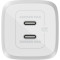 Зарядний пристрій BELKIN Boost Up Charge Pro GaN 2-Ports USB-C PPS Wall Charger 65W White w/Type-C to Type-C cable (WCH013VF2MWH-B6)