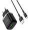 Зарядний пристрій BOROFONE BA36A High Speed 1xUSB-A, QC3.0, 18W Black w/Micro-USB cable (BA36AMB)