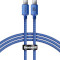 Кабель BASEUS Crystal Shine Series Fast Charging Data Cable Type-C to Type-C 100W 1.2м Blue (CAJY000603)