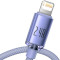Кабель BASEUS Crystal Shine Series Fast Charging Data Cable USB to iP 2.4A 2м Purple (CAJY000105)