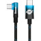 Кабель BASEUS MVP 2 Elbow-shaped Fast Charging Data Cable Type-C to Type-C 100W 2м Black/Blue (CAVP000721)