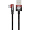 Кабель BASEUS MVP 2 Elbow-shaped Fast Charging Data Cable USB to Type-C 100W 1м Black/Red (CAVP000420)