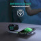 Бездротовий зарядний пристрій CHOETECH T317 2-in-1 Dual Wireless Charger Pad & Foldable Apple Watch White