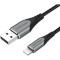 Кабель VENTION USB AM/Lightning 2.4A 1.5м Gray (LABHG)