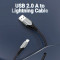 Кабель VENTION USB AM/Lightning 2.4A 1м Gray (LABHF)