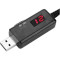 Кабель питания USB to DC KEWEISI 5V to 9V/12V 5.5x2.1mm + 3.5x1.35mm 0.8м