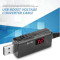 Кабель живлення USB to DC KEWEISI 5.5x2.1mm + 3.5x1.35mm 5V to 9V/12V 0.8м Black
