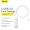USB хаб BASEUS Lite Series 4-Port Type-C Hub Adapter White (WKQX030402)