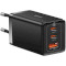 Зарядний пристрій BASEUS GaN5 Pro Fast Charger 2C+U 65W Black w/Type-C to Type-C cable (CCGP120201)