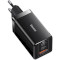 Зарядное устройство BASEUS GaN5 Pro Fast Charger 2C+U 65W Black w/Type-C to Type-C cable (CCGP120201)