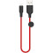 Кабель HOCO X21 Plus USB-A to Lightning 0.25м Black/Red