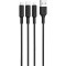 Кабель HOCO X25 Soarer USB-A to Lightning/Micro-USB/Type-C 1м Black
