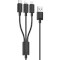Кабель HOCO X74 3-in-1 USB-A to Lightning/Micro-USB/Type-C 1м Black