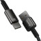 Кабель BASEUS Tungsten Gold Fast Charging Data Cable USB to Type-C 100W 1м Black (CAWJ000001)