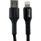 Кабель MIBRAND MI-32 Nylon Charging Line USB-A to Lightning 2м Black (MIDC/322LB)