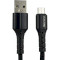 Кабель MIBRAND MI-32 Nylon Charging Line USB-A to Micro-USB 2м Black (MIDC/322MB)