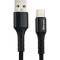 Кабель MIBRAND MI-32 Nylon Charging Line USB-A to Type-C 2м Black (MIDC/322TB)