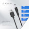 Кабель питания USB to DC ACCLAB 5.5x2.1mm 5V/1.5A 1м Black (1283126552816)