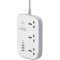 Мережевий фільтр керований LDNIO SCW3451 White, 3 розетки, 1xUSB-C, 3xUSB, 2м