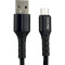 Кабель MIBRAND MI-32 Nylon Charging Line USB-A to Micro-USB 0.5м Black (MIDC/3205MB)