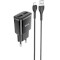 Зарядное устройство HOCO C88A Star round 2xUSB-A Black w/Micro-USB cable (6931474749529)